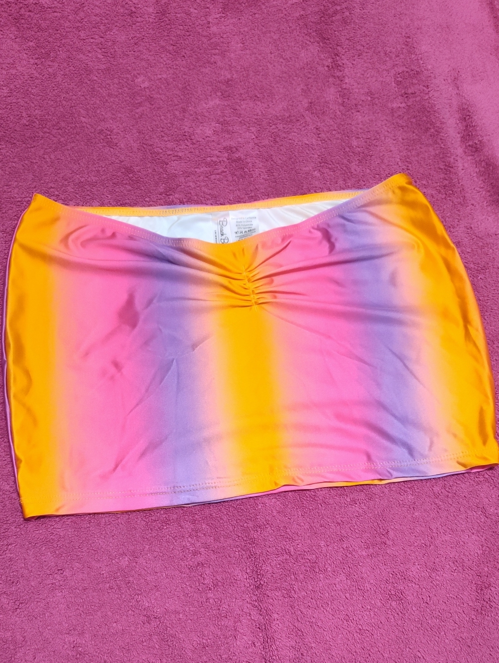 Beach Bunny Pink Yellow Ombre Swim Coverup Skirt